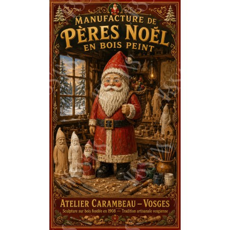 Manufacture de Pères Noël en Bois Peint — Manufacture Arssans