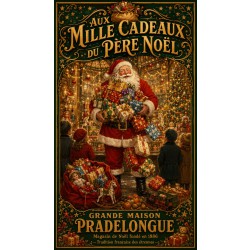 Aux Mille Cadeaux du Père Noël – affiche & plaque vintage | Manufacture Arssans