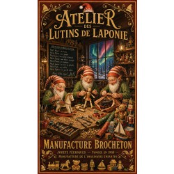 Atelier des Lutins de Laponie – affiche & plaque vintage | Manufacture Arssans