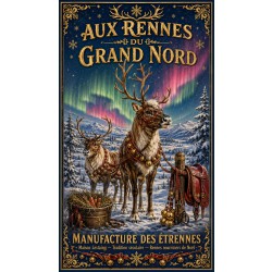 Aux Rennes du Grand Nord – affiche & plaque vintage | Manufacture Arssans