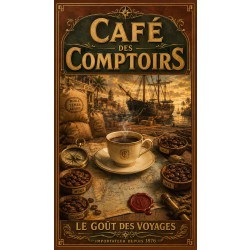 Café des Comptoirs – affiche & plaque vintage | Manufacture Arssans