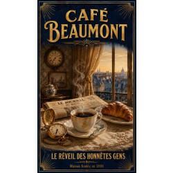 Café Beaumont – affiche & plaque vintage | Manufacture Arssans