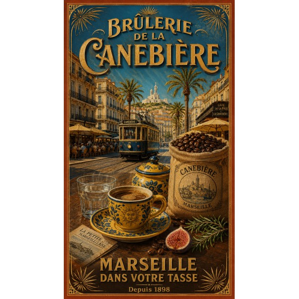 Brûlerie de la Canebière – affiche & plaque vintage | Manufacture Arssans