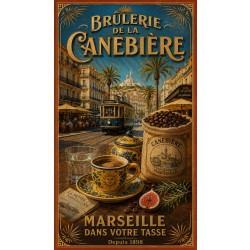 Brûlerie de la Canebière – affiche & plaque vintage | Manufacture Arssans