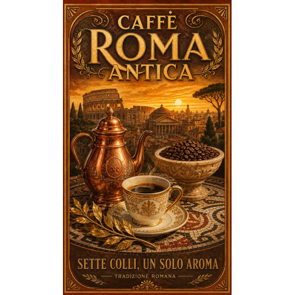 Caffè Roma Antica – affiche & plaque vintage | Manufacture Arssans