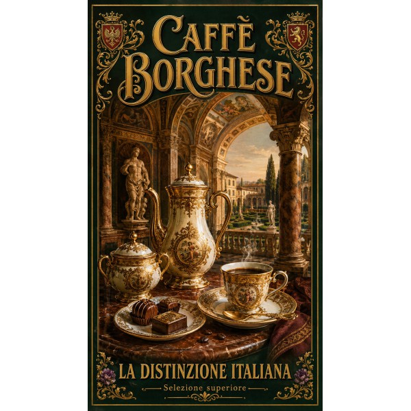 Caffè Borghese – affiche & plaque vintage | Manufacture Arssans