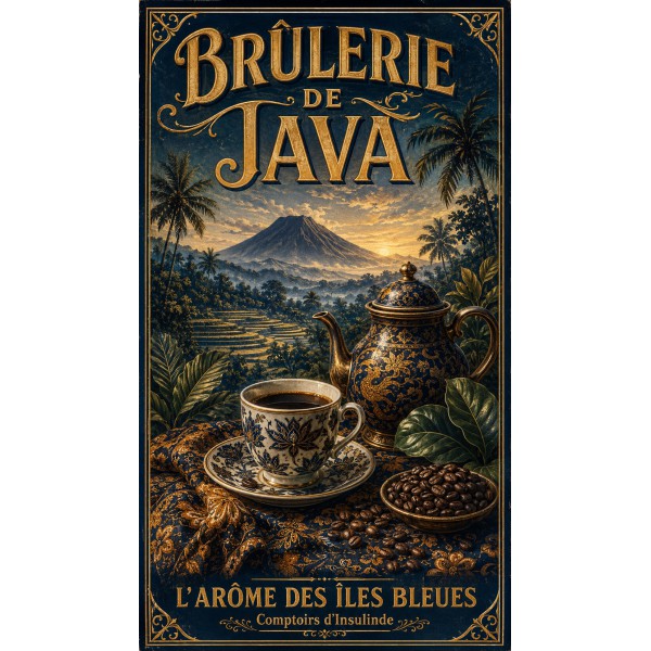 Brûlerie de Java – affiche & plaque vintage | Manufacture Arssans