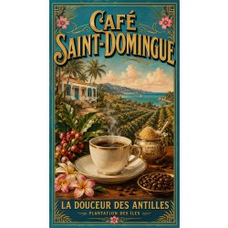 Café Saint-Domingue – affiche & plaque vintage | Manufacture Arssans