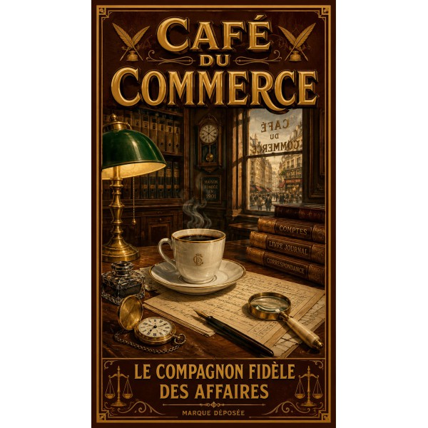 Café du Commerce – affiche & plaque vintage | Manufacture Arssans