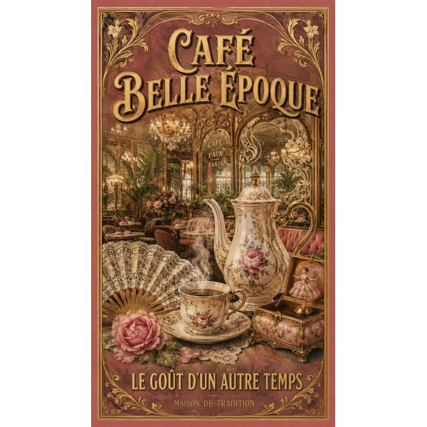 Café Belle Époque – affiche & plaque vintage | Manufacture Arssans