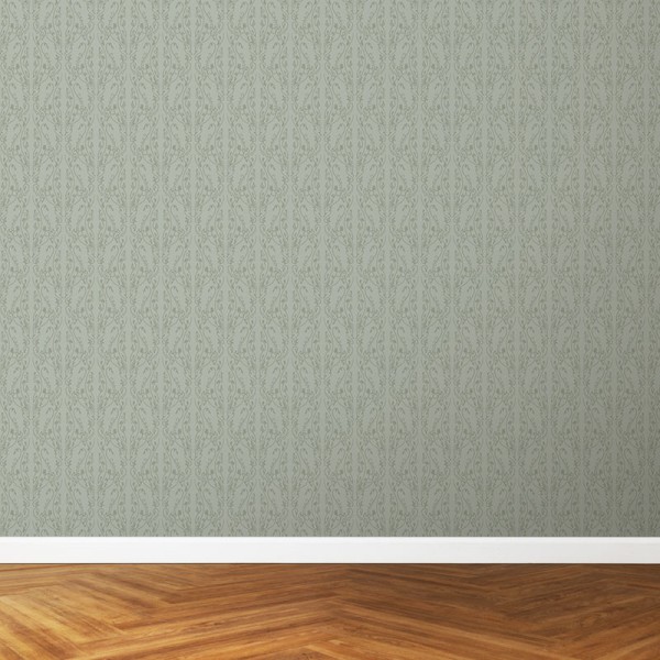 Papier Peint Arabesque Volutea Vert Sauge — Ambiance 3