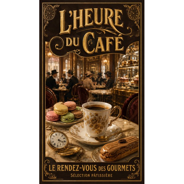 L'Heure du Café – affiche & plaque vintage | Manufacture Arssans