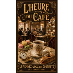 L'Heure du Café – affiche & plaque vintage | Manufacture Arssans