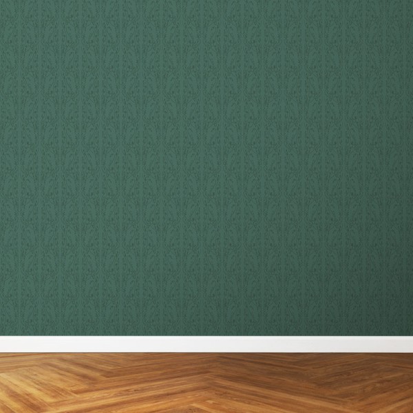 Papier Peint Arabesque Volutea Vert Sapin — Ambiance 2