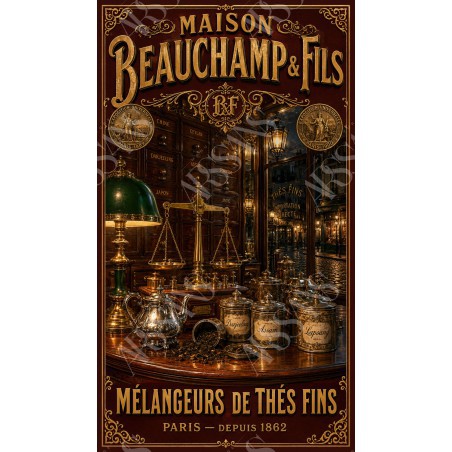 Maison Beauchamp & Fils – affiche & plaque vintage | Manufacture Arssans