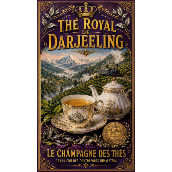 Thé Royal de Darjeeling – affiche & plaque vintage | Manufacture Arssans