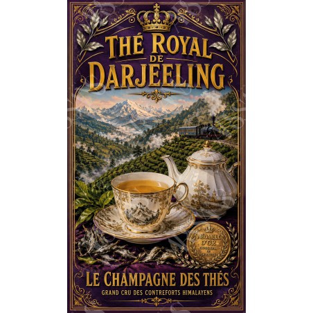 Thé Royal de Darjeeling – affiche & plaque vintage | Manufacture Arssans