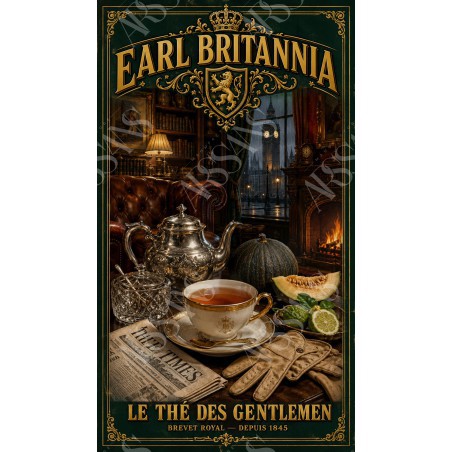 Earl Britannia – affiche & plaque vintage | Manufacture Arssans