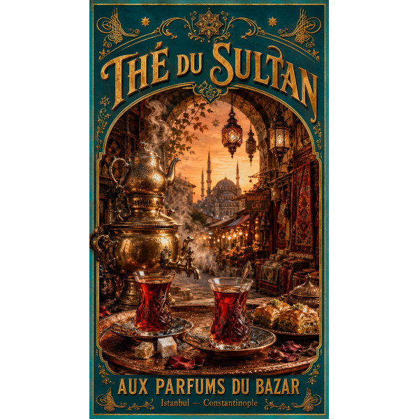 Thé du Sultan – affiche & plaque vintage | Manufacture Arssans