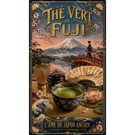 Thé Vert du Fuji – affiche & plaque vintage | Manufacture Arssans