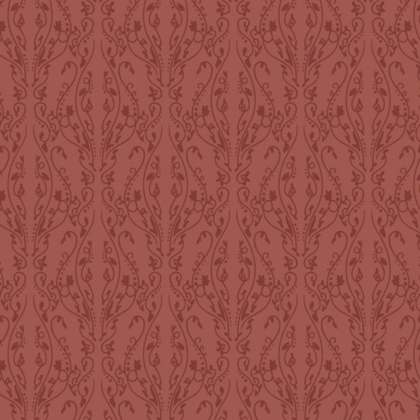 Papier Peint Arabesque Volutea Terracotta — Ambiance 2
