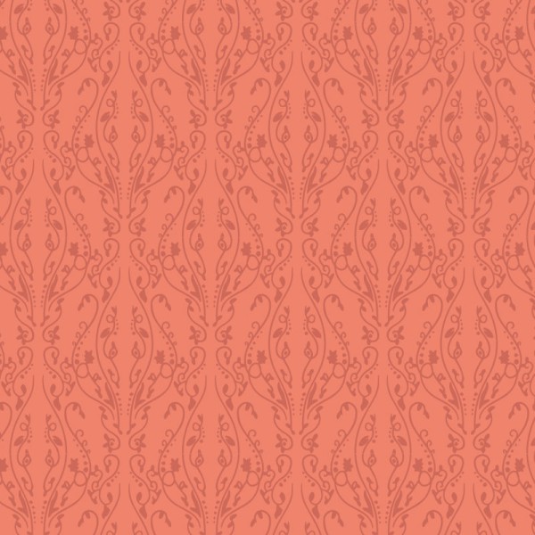 Peint Arabesque Volutea Rose Thé — Ambiance 1