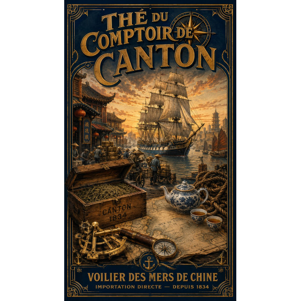 Thé du Comptoir de Canton – affiche & plaque vintage | Manufacture Arssans