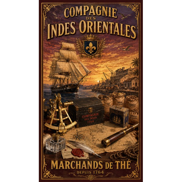 Compagnie des Indes Orientales – affiche & plaque vintage | Manufacture Arssans