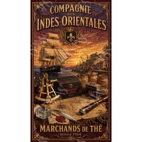 Compagnie des Indes Orientales – affiche & plaque vintage | Manufacture Arssans