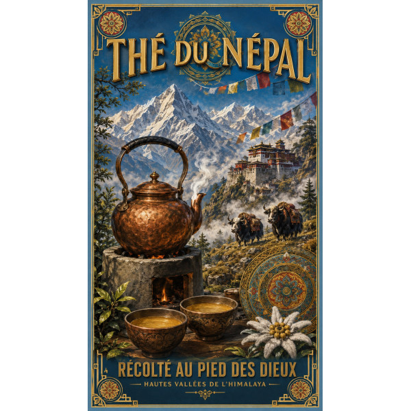 Thé du Népal – affiche & plaque vintage | Manufacture Arssans