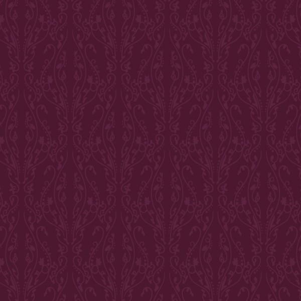Papier Peint Arabesque Volutea Pourpre — Ambiance 1