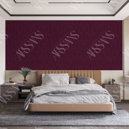 Papier Peint Arabesque Volutea Pourpre - papier peint intissé rouge pour chambre