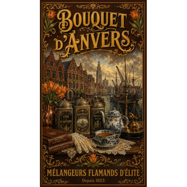 Bouquet d'Anvers – affiche & plaque vintage | Manufacture Arssans