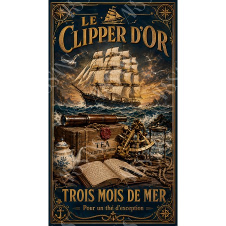 Le Clipper d'Or – affiche & plaque vintage | Manufacture Arssans