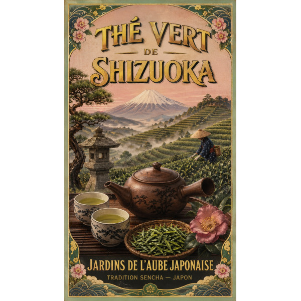 Thé Vert de Shizuoka – affiche & plaque vintage | Manufacture Arssans