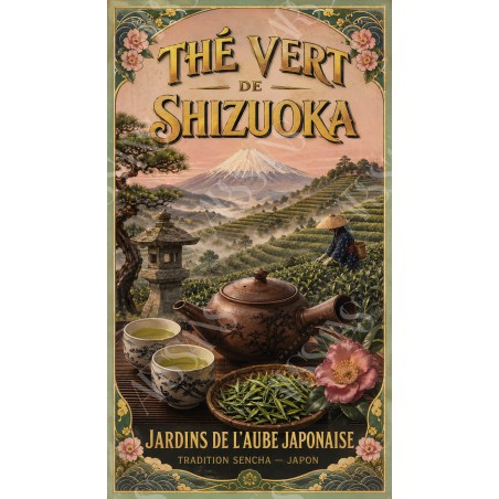 Thé Vert de Shizuoka – affiche & plaque vintage | Manufacture Arssans