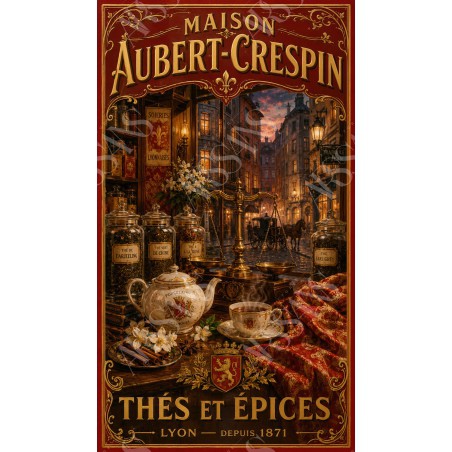 Maison Aubert-Crespin – affiche & plaque vintage | Manufacture Arssans