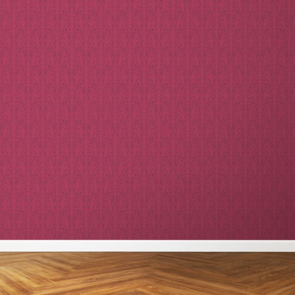 Papier Peint Arabesque Volutea Lie de Vin — Ambiance 2