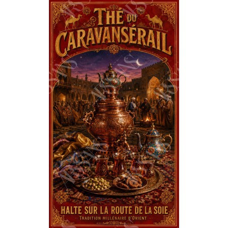 Thé du Caravansérail – affiche & plaque vintage | Manufacture Arssans