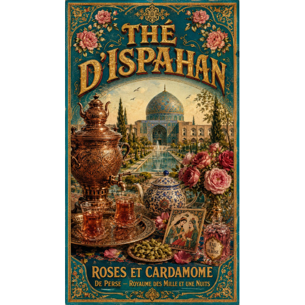Thé d'Ispahan – affiche & plaque vintage | Manufacture Arssans