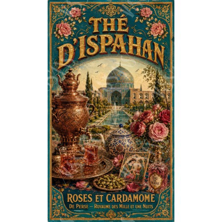 Thé d'Ispahan – affiche & plaque vintage | Manufacture Arssans