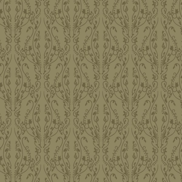 Papier Peint Arabesque Volutea Kaki — Ambiance 2