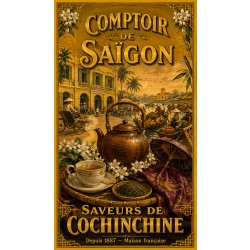 Comptoir de Saïgon – affiche & plaque vintage | Manufacture Arssans