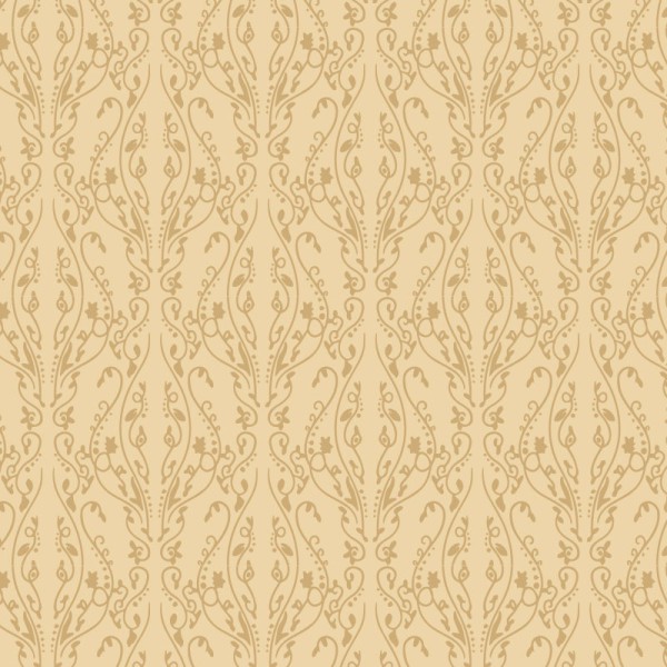 Papier Peint Arabesque Volutea Beige — Ambiance 2