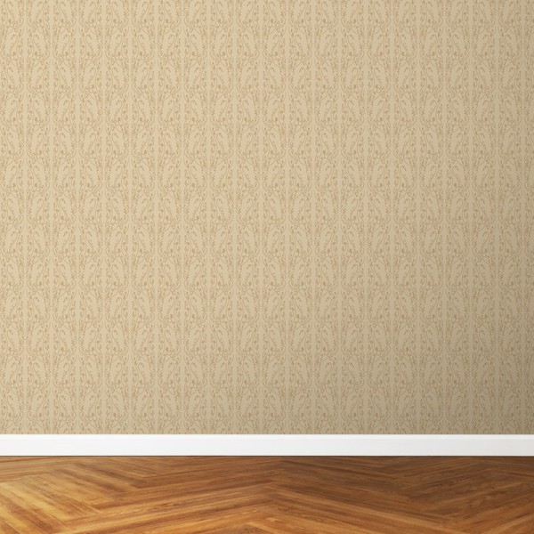 Papier Peint Arabesque Volutea Beige — Ambiance 3