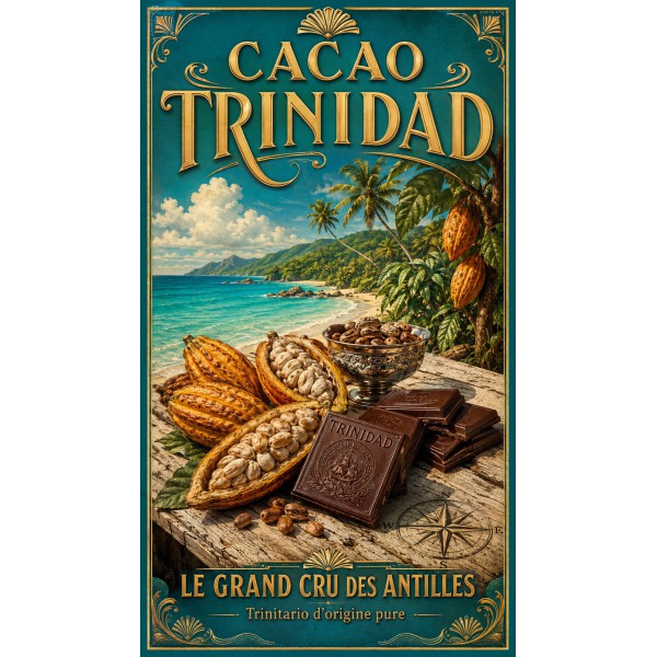 Cacao Trinidad – affiche & plaque vintage | Manufacture Arssans