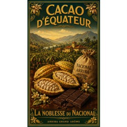 Cacao d'Équateur – affiche & plaque vintage | Manufacture Arssans