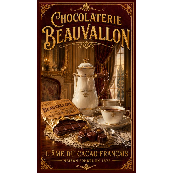 Chocolaterie Beauvallon – affiche & plaque vintage | Manufacture Arssans
