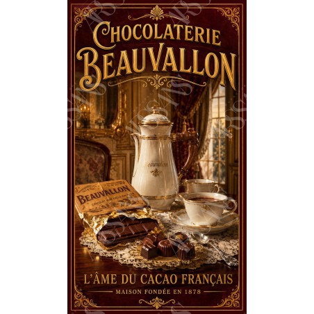 Chocolaterie Beauvallon – affiche & plaque vintage | Manufacture Arssans