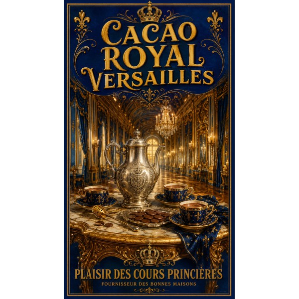 Cacao Royal Versailles – affiche & plaque vintage | Manufacture Arssans